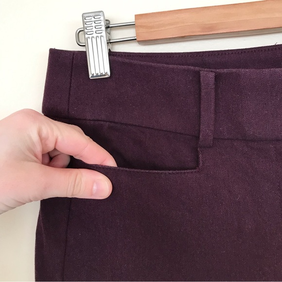 Loft Purple Skinny Pant Ponte Knit - Picture 2 of 9